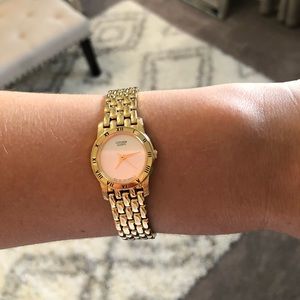 Gold plated women watch
